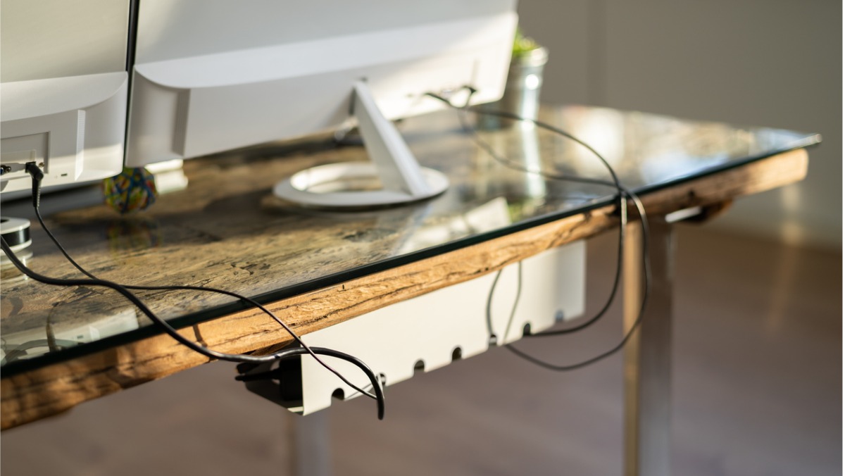 How To Hide Computer Wires And The Clutter Under Your Desk - The